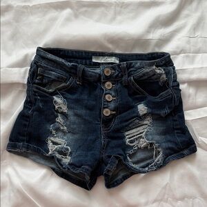 KanCan Denim Distressed Shorts